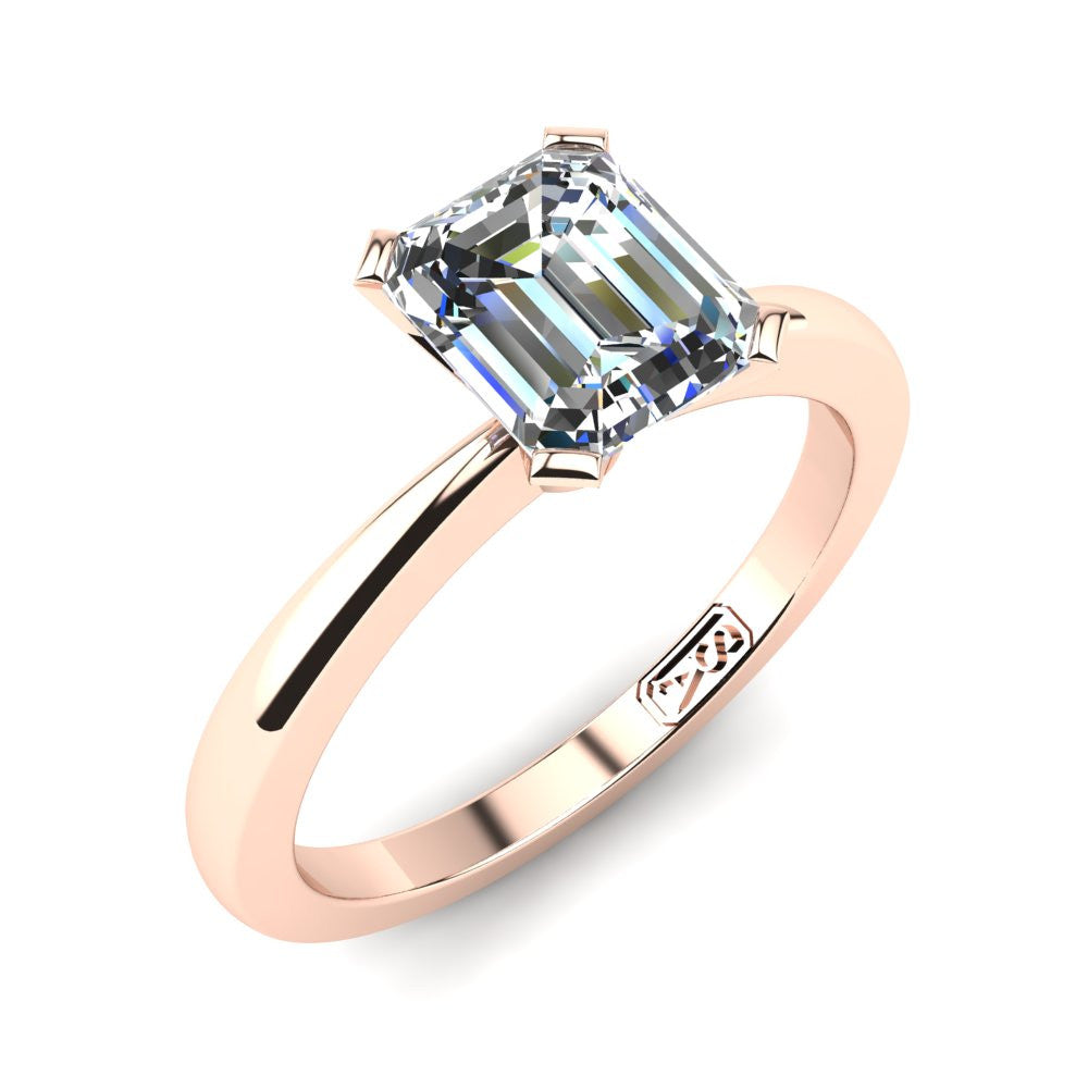 'Grace' Emerald Cut Engagement Ring