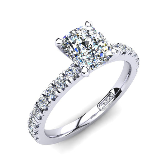 'Emily' Cushion Cut Engagement Ring