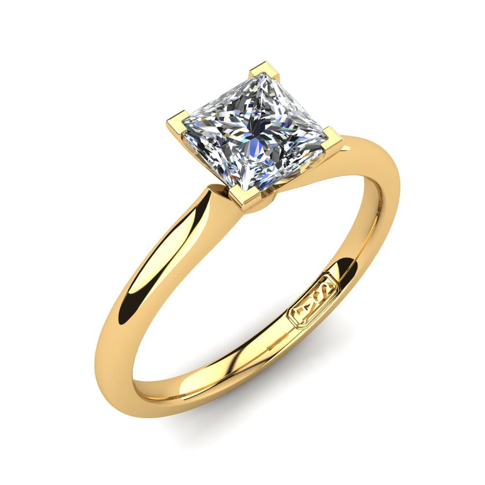 'Delta' Princess Cut Engagement Ring