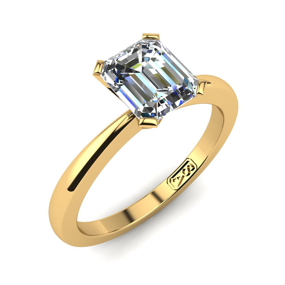 'Grace' Emerald Cut Engagement Ring