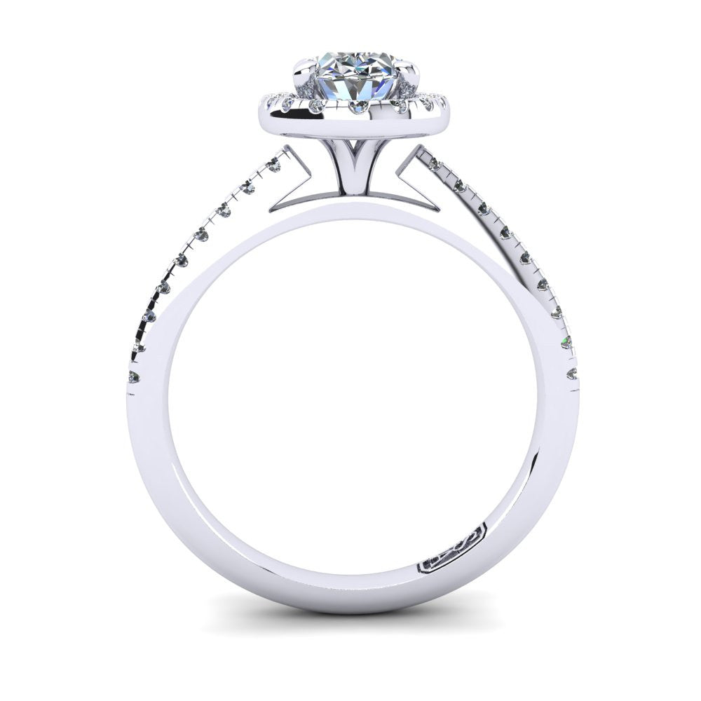 'Jenna' Oval Cut Engagement Ring
