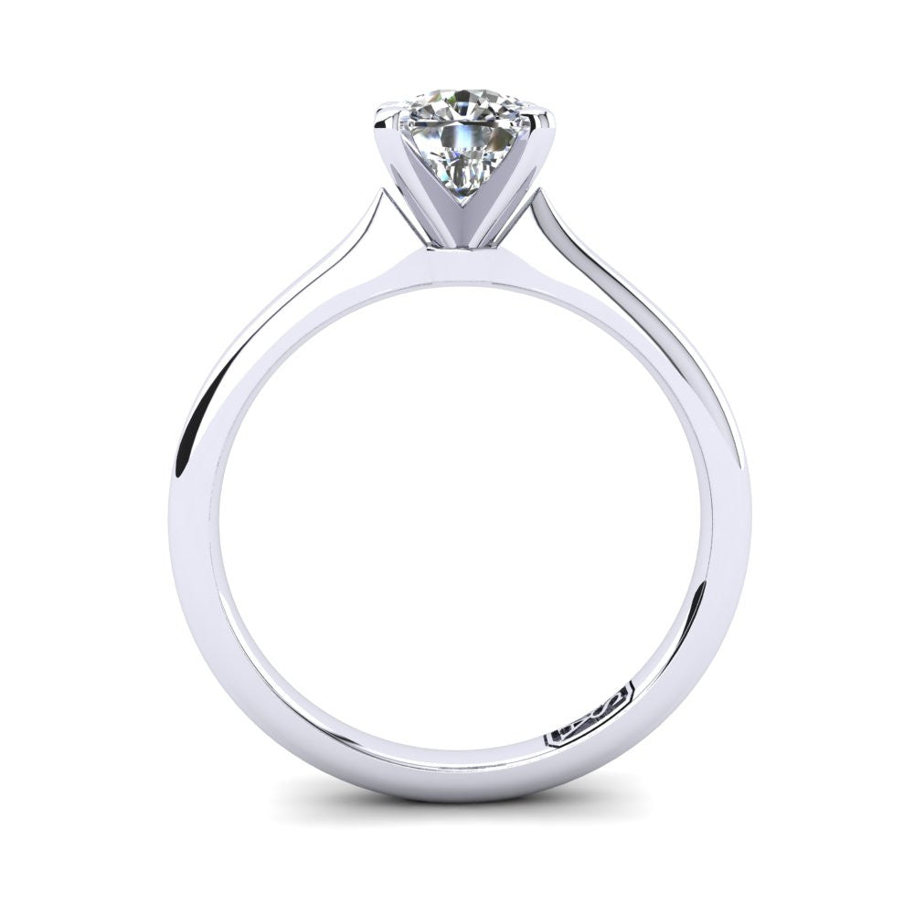 'Delta' Emerald Cut Engagement Ring