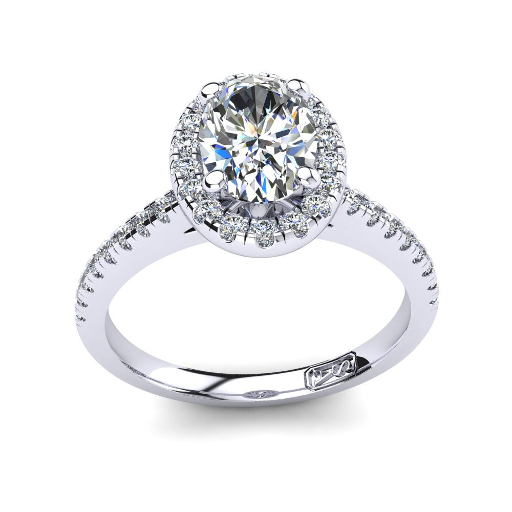 'Jenna' Oval Cut Engagement Ring