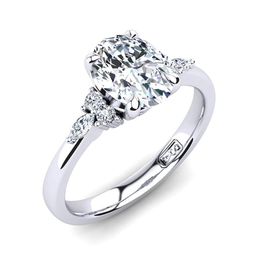 'Alex' Oval Cut Engagement Ring