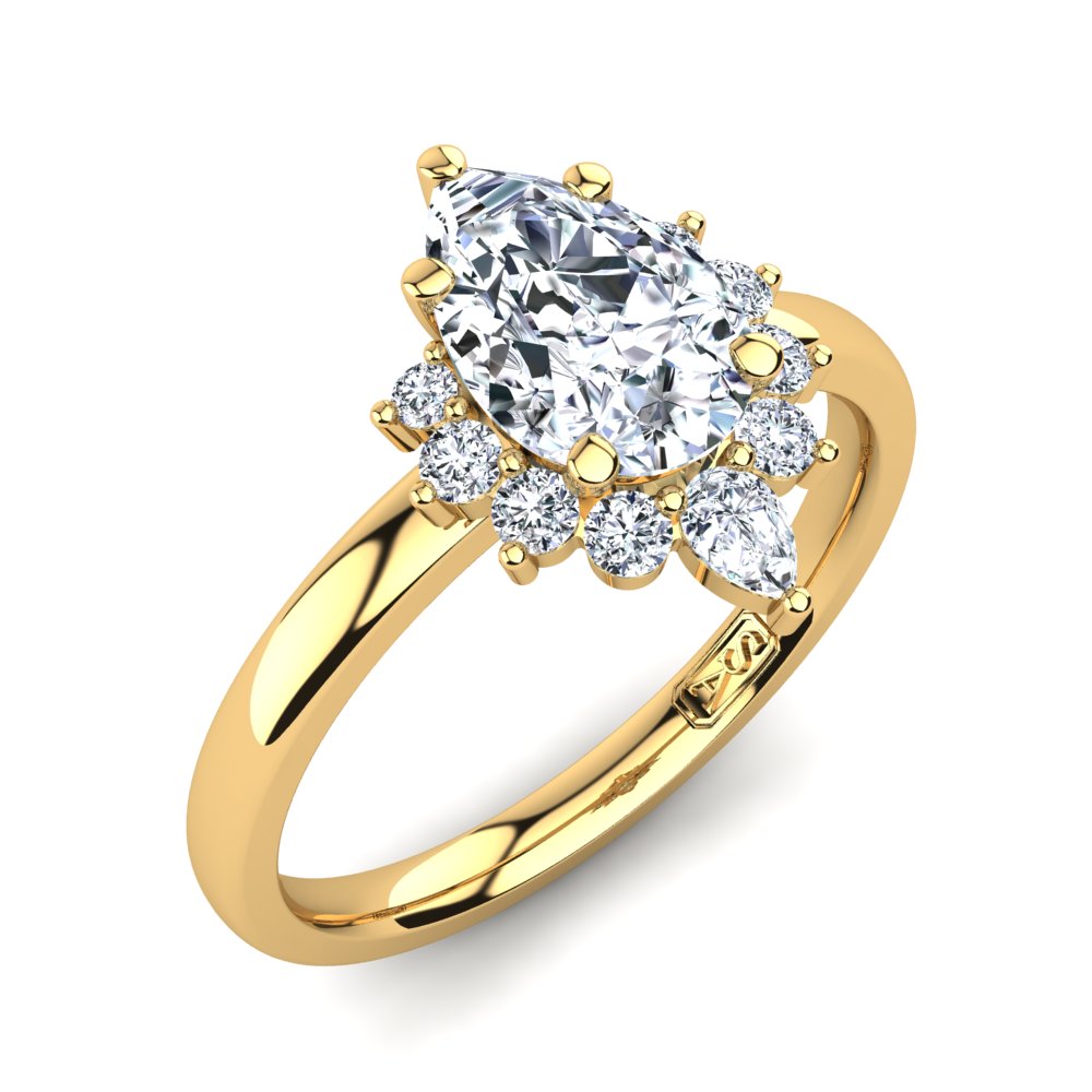 'Ariel' Pear Cut Engagement Ring