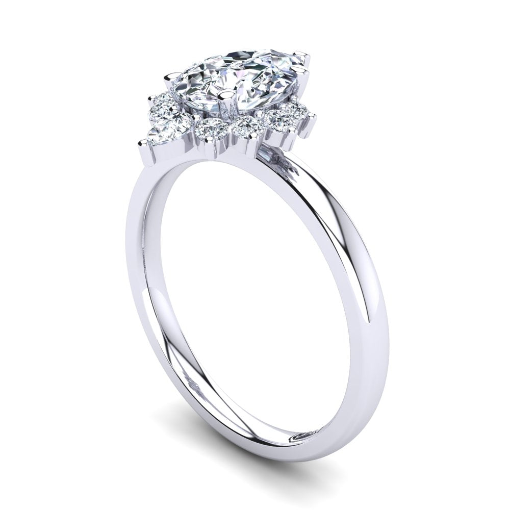 'Ariel' Pear Cut Engagement Ring