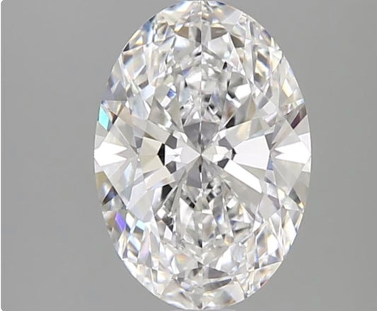 2.11ct Oval cut Lab Grown Diamond D VVS2